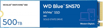  SSD 500Gb WD Blue SN570 (WDS500G3B0C)  SSD, M.2, 500 , PCI-E x4, : 3500 /, : 2300 /, TLC