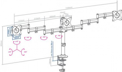 ��������� ARM Media LCD-T15 ������ ��� ��������� 15"-32" ���������� ������� � ������ max 30 ��