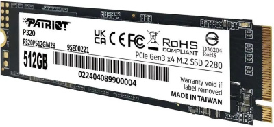 ���������� SSD Patriot PCIe 3.0 x4 512GB P320P512GM28 P320 M.2 2280