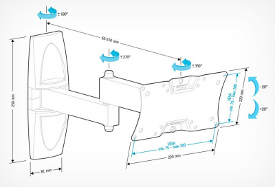 ��������� Holder LCDS-5064 Black 19" - 32"