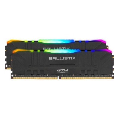 ����������� ������ Crucial DDR4 16Gb (2x8Gb) 3200 Mhz pc- 25600 Ballistix Black RGB BL2K8G32C16U4BL