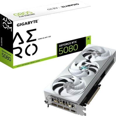 ���������� Gigabyte NVIDIA GeForce RTX 5080 Aero 16��, GV-N5080AERO OC-16GD 1.0, OC, Ret