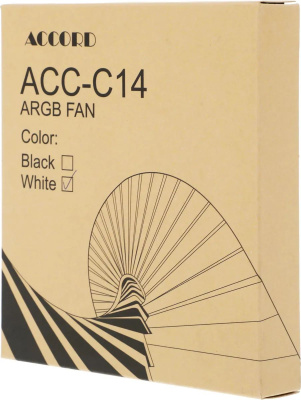 ���������� ��� ������� Accord ACC-C14 ARGB 140�140x25 ����� 3-pin 26�� (ACC-C14 ARGB WHITE) brown box