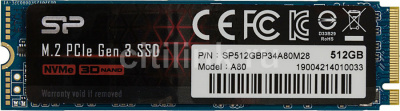  SSD Silicon Power PCI-E x2 512Gb SP512GBP34A80M28 M-Series M.2 2280