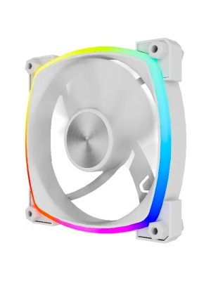 ���������� Powercase (M55-12W ARGB) White 120x120x25�� (PWM, 4pin PWM (M+F)+ 3pin ARGB (M+F), 600-1800�10% ��/���) Bulk