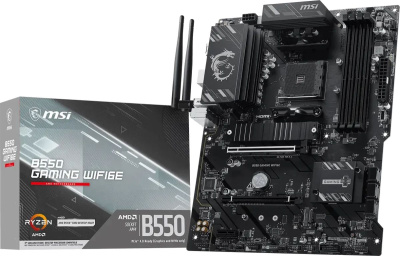 ����������� ����� MSI B550 GAMING WIFI6E, Socket AM4, AMD B550, ATX, Ret