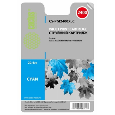 �������� �������� Cactus CS-PGI2400XLC ������� ��� Canon MAXIFY iB4040/ ��5040/ ��5340 (20.4��)