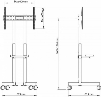    Arm Media PT-STAND-7  32"-80" .50  