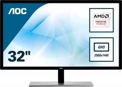  AOC 32" Q3279VWFD8 2560x1440 IPS WLED 75 5ms FreeSync VGA DVI HDMI DisplayPort