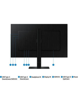 ������� Samsung 27" S27D800EAI, 3840x2160, IPS, 60Hz, HDMI+DP+USB, pivot, black