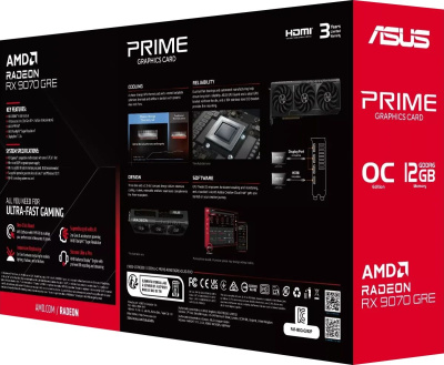 ���������� ASUS PRIME AMD Radeon RX 9070 GRE EVO OC 12GB (PRIME-RX9070GRE-O12G-EVO) 90YV0PP0-M0NA00
