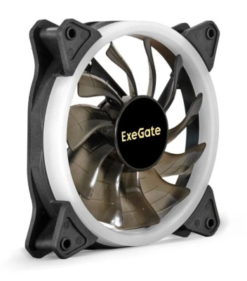 Exegate EX295973RUS ���������� 12� DC � ���������� ExeGate EX12025H6PSR-PWM.ARGB (120x120x25 ��, Hydraulic bearing (�����������������), 6pin, 1200RPM, ARGB ���������, 33dBA)