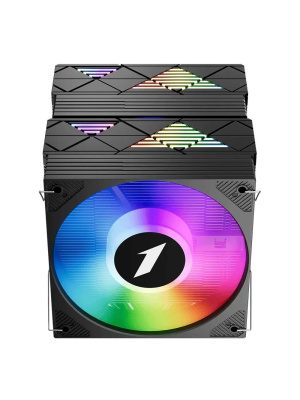 ����� 1STPLAYER CRYO CY12L-D Black / 6HPx6mm, dual tower, 2x120mm ARGB fans, 750-1900 RPM, 57.6 CFM, 38.2 dBA / CY12L-D-BK