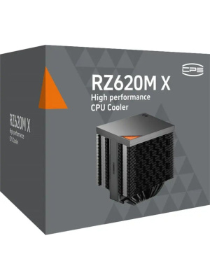 ����� ��� ���������� PCCooler RZ620M X BK (210W, 4-pin PWM, 118.5mm, Al/Cu, 6x6mm, 1x100mm, 54.2CFM, 32.5dBA, 3000RPM, S: 1851/1700/1200/115X, AM5/AM4, black)
