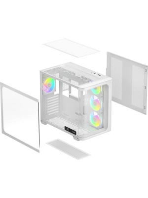 ������ Ocypus Iota C70 WH Curve ARGB Digital, ATX, Type-C*1, USB3.0*2, REAR 1x120mm ARGB, MB SIDE 3x120mm ARGB