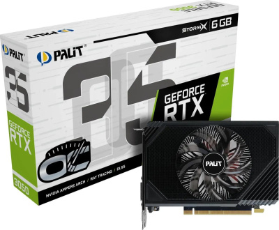 ���������� Palit NVIDIA GeForce RTX 3050 6Gb StormX OC (NE63050S18JE-1072F)