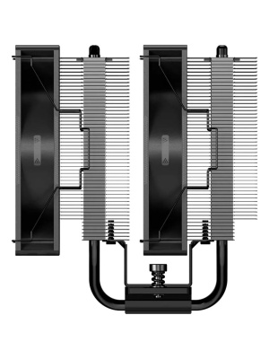 ����� ��� ���������� PCCooler RT620 PRO BK (250W, 4-pin PWM, 153mm, Al/Cu, 6x6mm, 2x120mm, 73.32CFM, 34.9dBA, 2200RPM, S: 1851/1700/1200/115X,AM5/AM4, black)