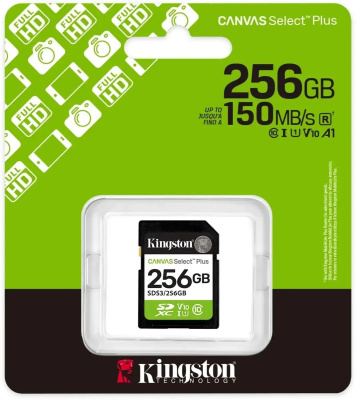 ���� ����� SDXC 256GB Kingston SDS3/256GB Canvas Select Plus w/o adapter