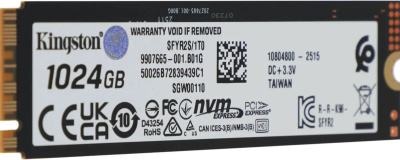 ���������� SSD Kingston PCIe 5.0 x4 1TB SFYR2S/1T0 Fury Renegade M.2 2280