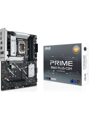 ����������� ����� ASUS PRIME B860-PLUS-CSM, LGA1851, B860, 4*DDR5, 4*SATA, 2*M.2, 3*USB 3.2, 4*USB 2.0, Type-C, 5*PCIx16, DP+HDMI, ATX; 90MB1KA0-M0EAYC