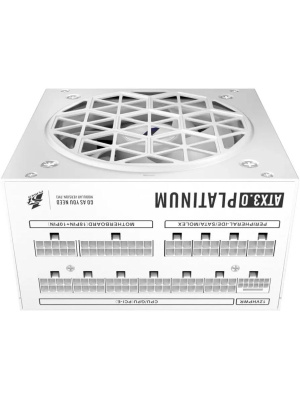 ���� ������� 1STPLAYER NGDP Platinum 1000W White / ATX3.0, APFC, 80 PLUS Platinum, SR + LLC + DC-DC, 120mm fan, full modular / HA-1000BA3-WH