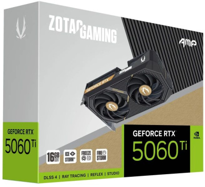 ���������� Zotac NVIDIA GeForce RTX 5060 Ti AMP 16Gb, GDDR7, Ret  (ZT-B50620F-10M)