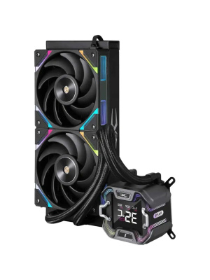 ������� �������� ���������� 1STPLAYER X-240E Black / 2x120mm, ARGB, 7-segment display, 250W TDP / X-240E-BK