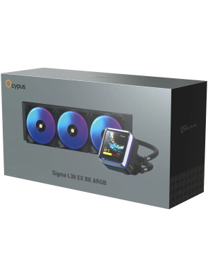��� Ocypus Sigma L36 EX BK ARGB, 360mm, LCD Pump 3.95" IPS, 3x120mm ARGB fans, LGA115X/1200/1700/18XX, AM4/AM5