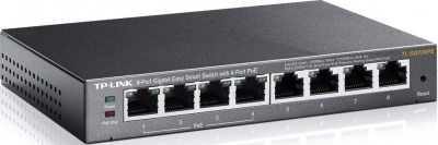 ���������� [TL-SG108PE] Tp-Link TL-SG108PE 8 ���������� ������ RJ45, 4 ����� � ���������� PoE, ��������� 802.3af, ������ PoE �� 55 ��, VLAN �� ���� MTU/�����/����, QoS (������������� ������), IGMP Snooping, �������� ������