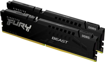 ����������� ������ DDR 5 DIMM 32Gb PC54400, 6800Mhz, Kingston FURY Beast Black EXPO CL34 (Kit of 2) (KF568C34BBEK2-32)