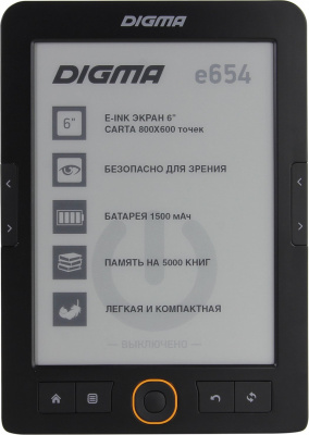   Digma E654 6" E-Ink Carta 800x600 600MHz/4Gb/microSDHC 