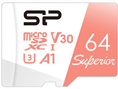   64Gb MicroSD Silicon Power Superior (SP064GBSTXDV3V20)