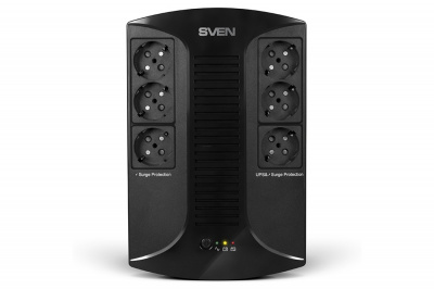�������� �������������� ������� SVEN UP-L1000E 1000VA/500W (6 �������: 3� UPS/������� ������+3 x ������� ������)