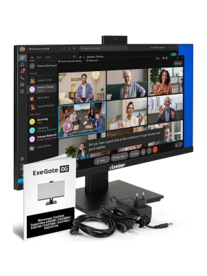 ������� 23.8" ExeGate SuperView EA2400A {IPS 1920x1080 75Hz 5ms 16:9 250cd 1000:1 178/178 D-Sub HDMI webcam AudioOut} [EX298879RUS]