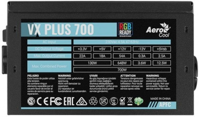 ���� ������� 700W Aerocool VX-700 PLUS RGB