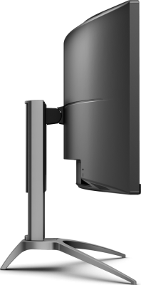 ������� AOC 48.8", VA, UltraWide, 5120�1440, ���������, 4 ��, 165 ��, AMD FreeSync Premium Pro, nVidia G-Sync Compatible, 400 ��/�2, 178�/178�, 3xHDMI, DisplayPort, USB Type-C, ��������, ������
