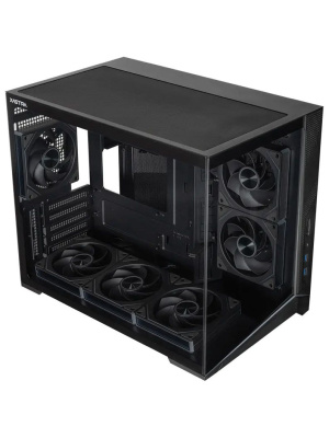 ������ XASTRA QW505M 6ARGB-FN-C10 Black mATX/Aquarium/Screewless/ 6x120mm ARGB PWM FN fans/Argb+PWM HUB 10port/Led strip/ QW505M-6FN12A-C10