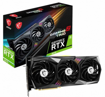  RTX3070 8192Mb MSI PCI-E 4.0 RTX 3070 GAMING Z TRIO 8G LHR NVIDIA GeForce 256 GDDR6 1845/14000/HDMIx1/DPx3/HDCP Ret
