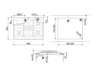 ������������ ������� ������ Smeg SRV876AOGH