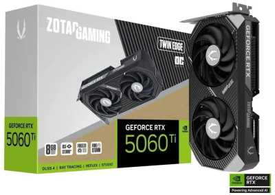 ���������� Zotac NVIDIA GeForce RTX 5060 Ti Twin Edge OC 8GB, GDDR7, OC, Ret ZT-B50610H-10M