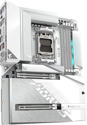 ����������� ����� GigaByte X870 Aorus Stealth ICE, Socket AM5, AMD X870, ATX, Ret