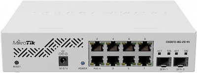 ���������� MikroTik Cloud Smart Switch 610-8G-2S+IN with 8 x Gigabit ports, 2 x SFP+ cages, SwOS, desktop case, PSU
