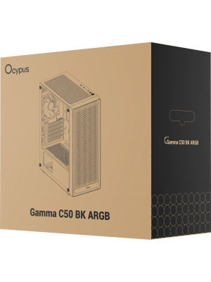 ������ Ocypus Gamma C50 BK ARGB, MATX, USB3.0*1+USB2.0*2, FRONT 3x120mm ARGB, REAR 1x120mm ARGB