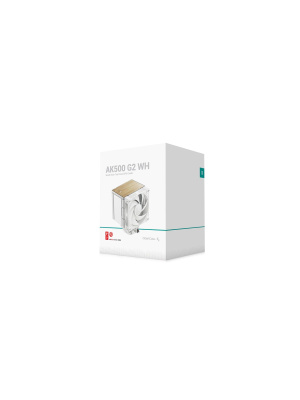 ����� DEEPCOOL AK500 G2 WH LGA1851/1700/1200/115X/AM5/AM4 (TDP 240W, PWM, Fan 120mm, 5 ����. ������, Copper Base, Wood-grain top cover, �����) RET