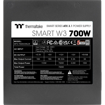 ���� ������� 700W Thermaltake Smart W3 PS-SPW-0700NNFAWE-1