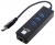 USB хаб 5BITES UA3-45-04BK, сетевая карта, USB 3.0, Black USB хаб 5BITES UA3-45-04BK, сетевая карта, USB 3.0, Black
