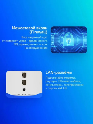 ��������� Mesh ������ CUDY M1300(1-Pack), Wi-Fi 5, AC1200, 2.4/5���, �����