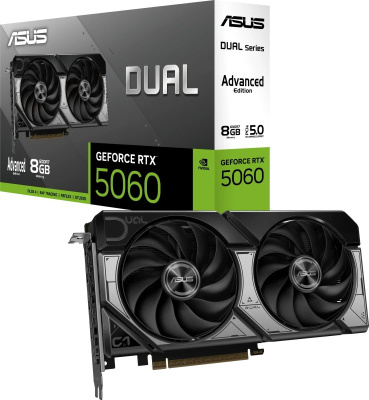 ���������� ASUS NVIDIA GeForce RTX 5060 Dual OC Advanced Edition 8GB (DUAL-RTX5060-O8G-A) 90YV0PS0-M0NA00