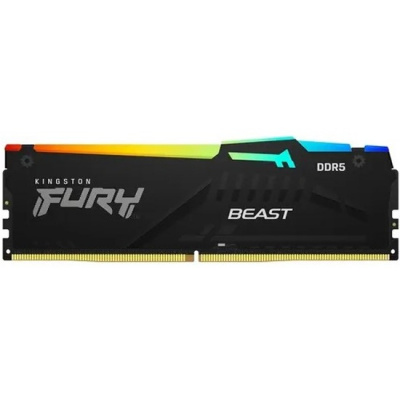   Kingston DDR5 32Gb 5200MHz pc-41600 Fury Beast RGB Black CL40 (KF552C40BBA-32)