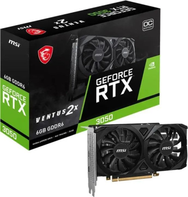 ���������� MSI NVIDIA GeForce RTX 3050 Ventus 2X E 6G OC 6�� , GDDR6, OC, Ret